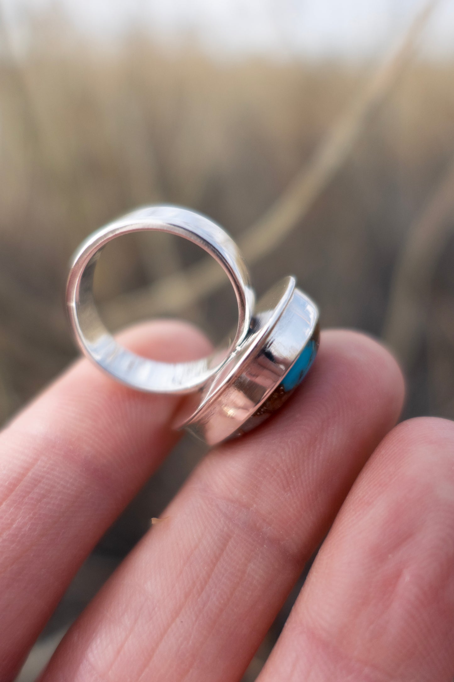Royston "River" Turquoise size 7.5 Sterling Ring
