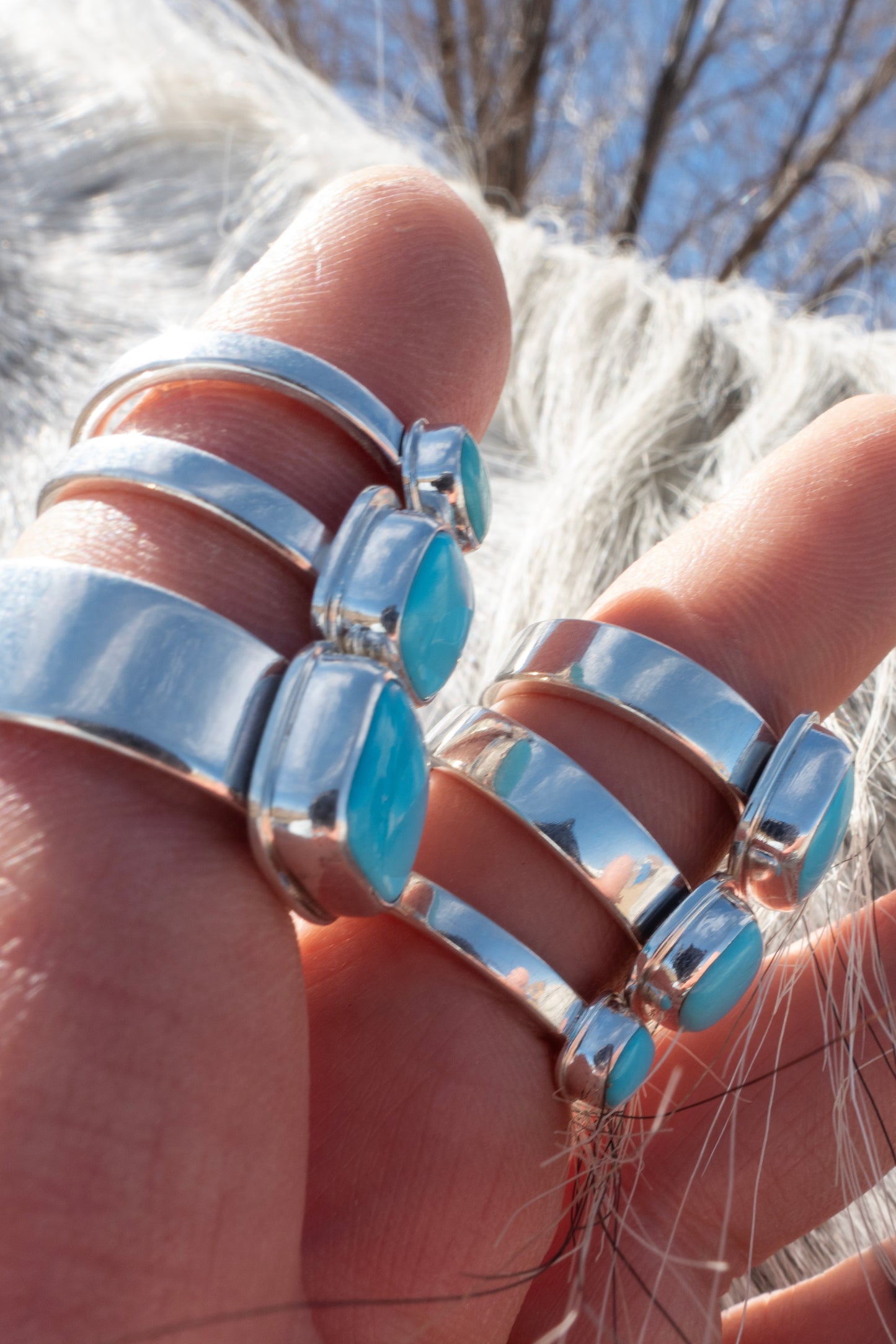 Sleeping Beauty Turquoise Rings
