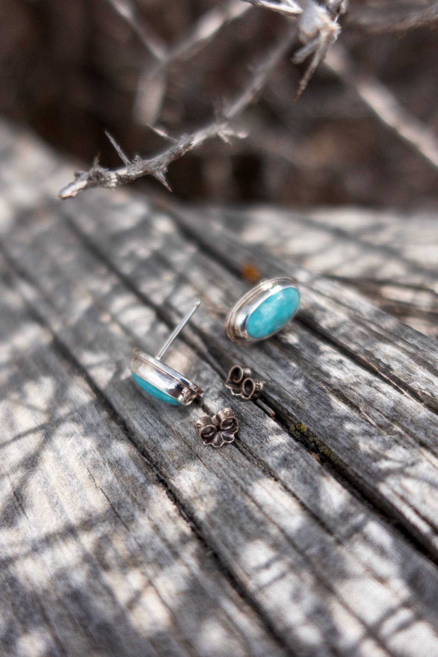 Turquoise Oval Studs