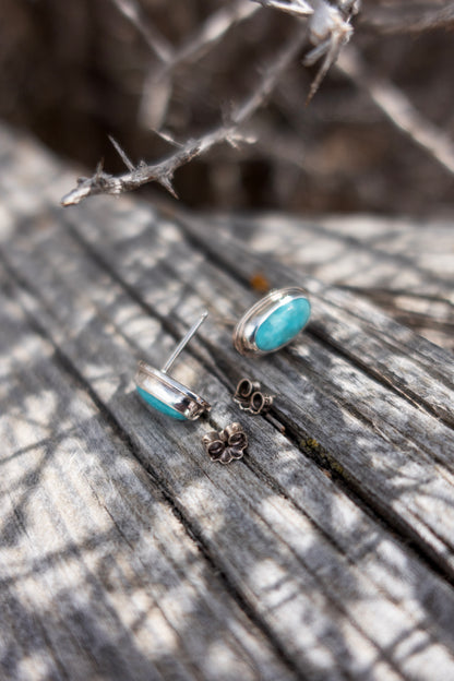 Turquoise Oval Studs