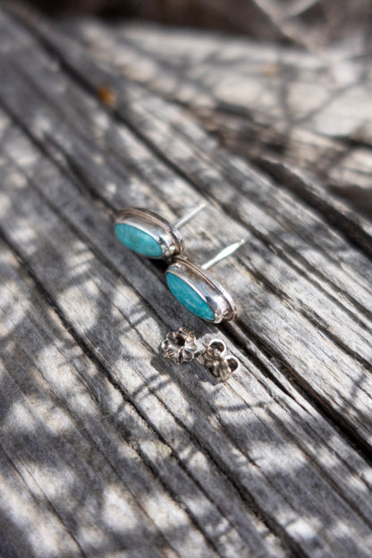 Turquoise Oval Studs