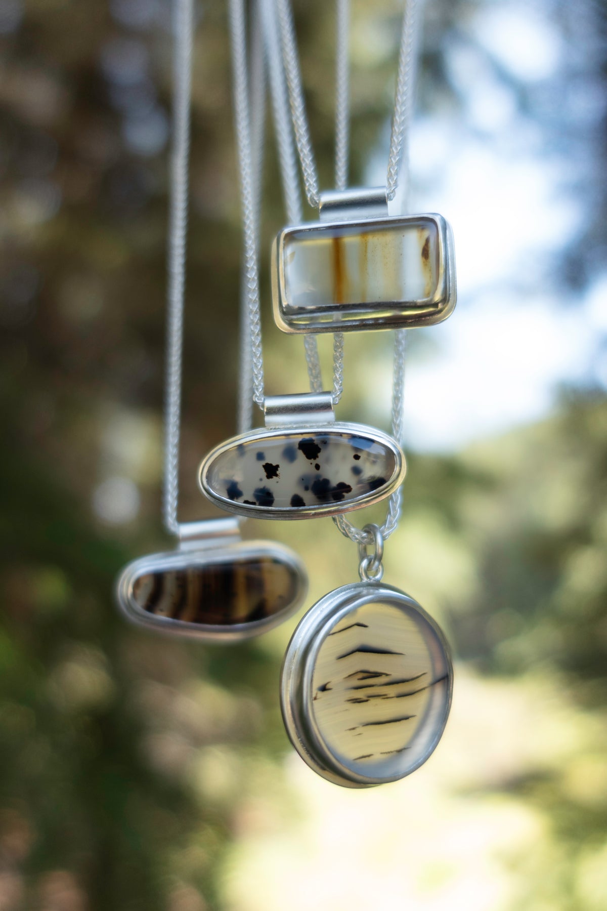 MT Agate Pendant Necklaces