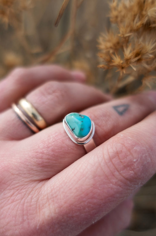 Royston Turquoise size 8.5 Handmade Sterling Silver Ring