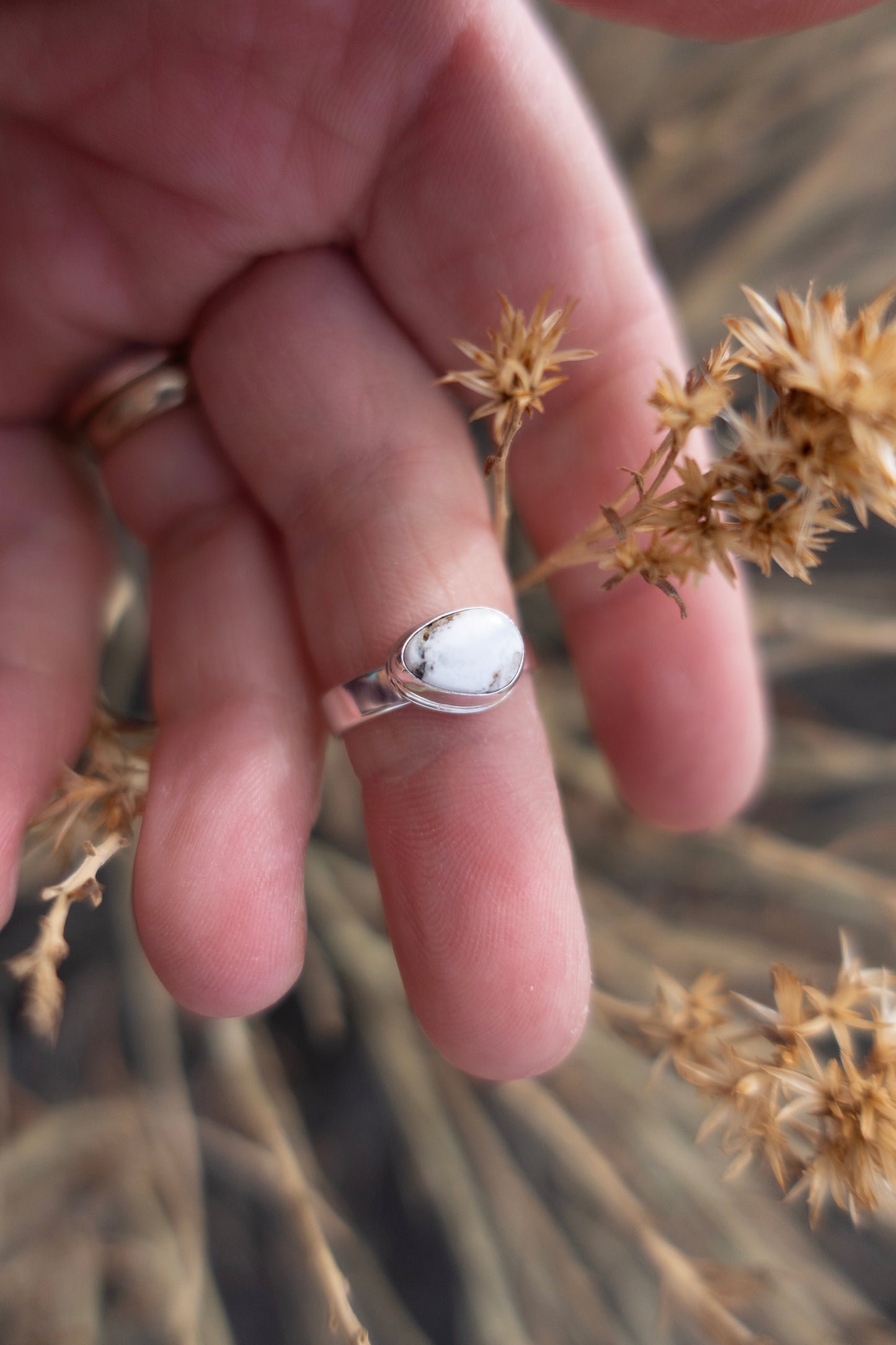 Little White Buffalo size 6.5 Sterling Ring