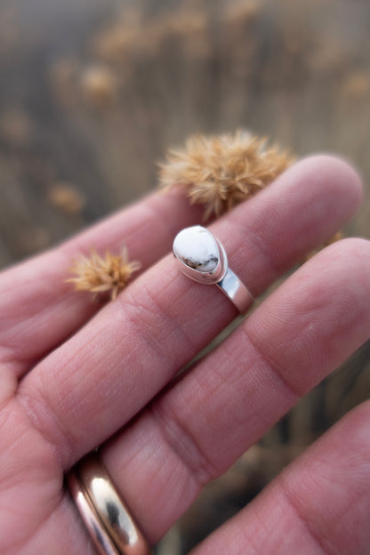 Little White Buffalo size 6.5 Sterling Ring