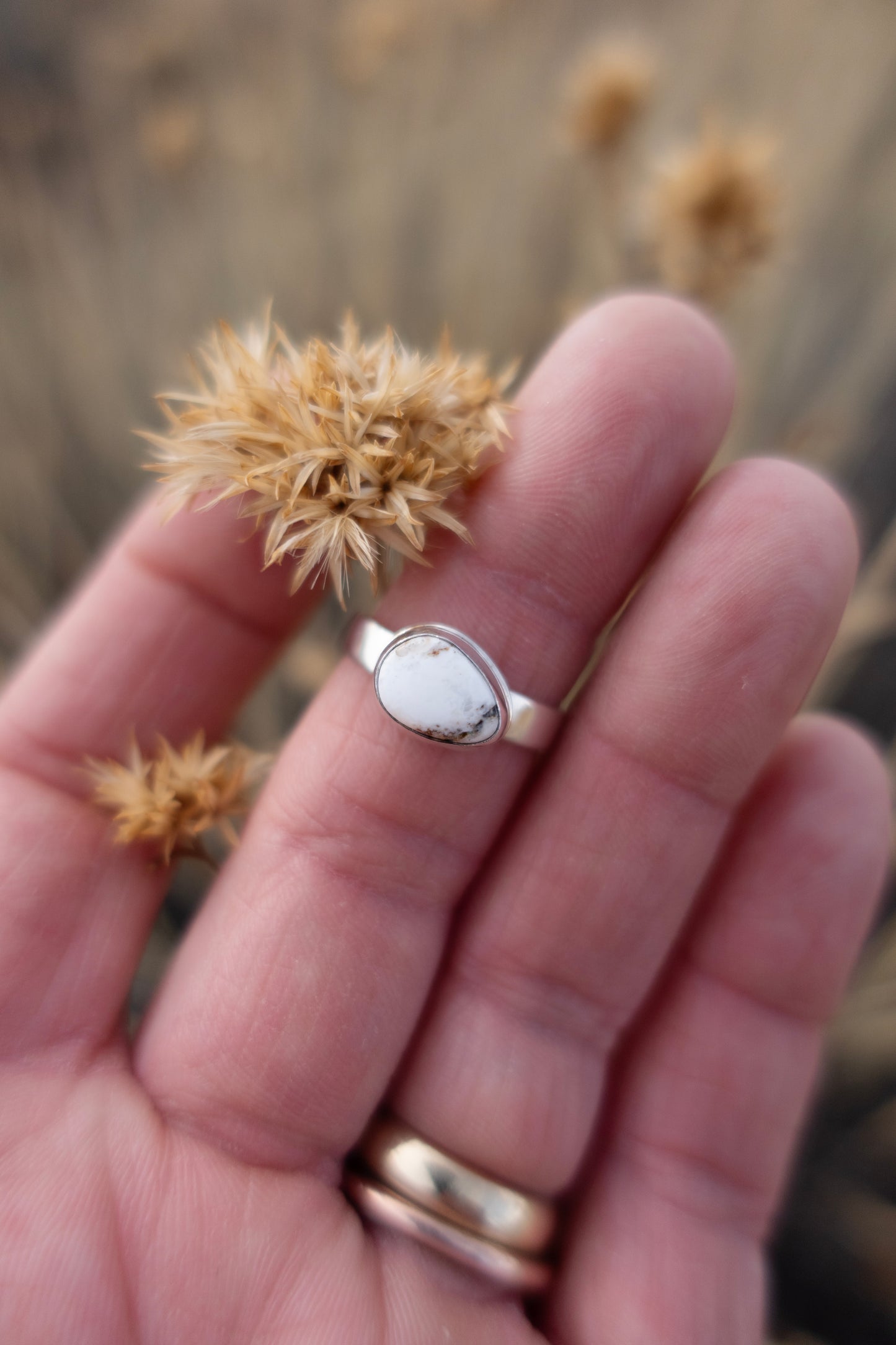 Little White Buffalo size 6.5 Sterling Ring