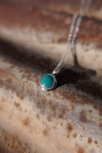 Handmade Fox Turquoise Charm - 20" Necklace