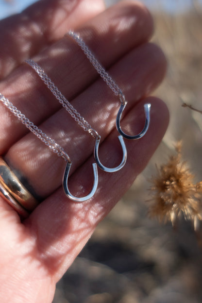 Sterling Silver "Lucky Horseshoe" Charm Necklace