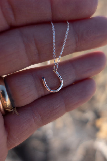 Sterling Silver "Lucky Horseshoe" Charm Necklace