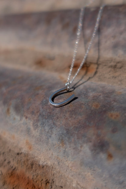 Sterling Silver "Lucky Horseshoe" Charm Necklace