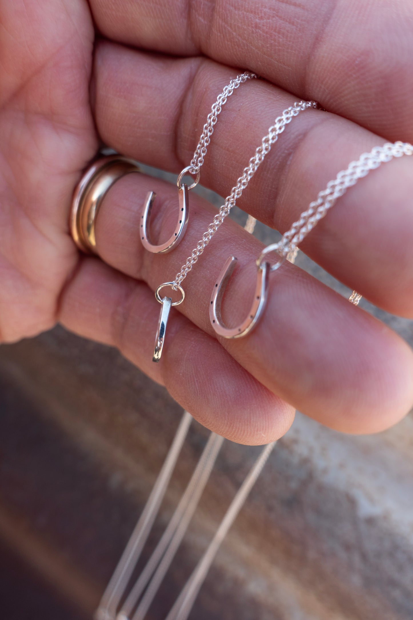 Sterling Silver "Lucky Horseshoe" Charm Necklace