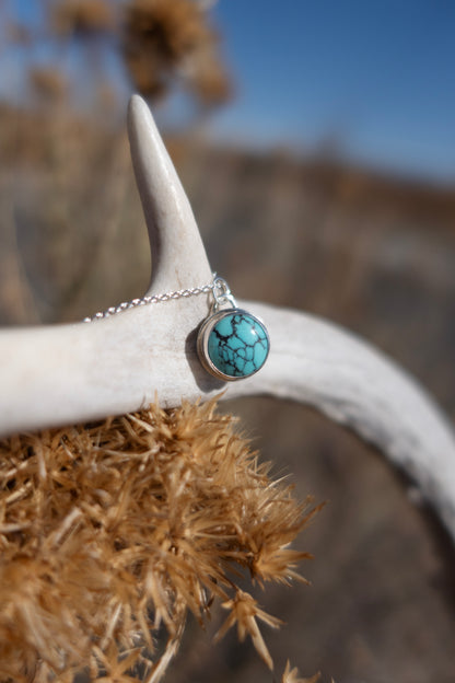 Tiny Turquoise Charm - 18" Necklace