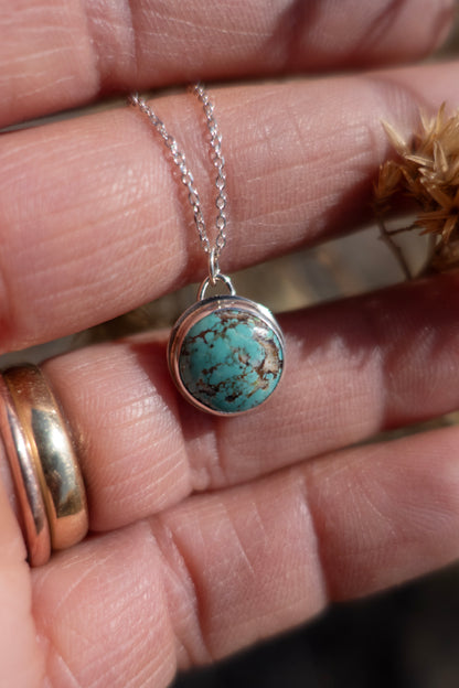 Tiny Turquoise Charm - 20" Necklace