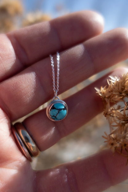 Tiny Turquoise Charm - 18" Necklace