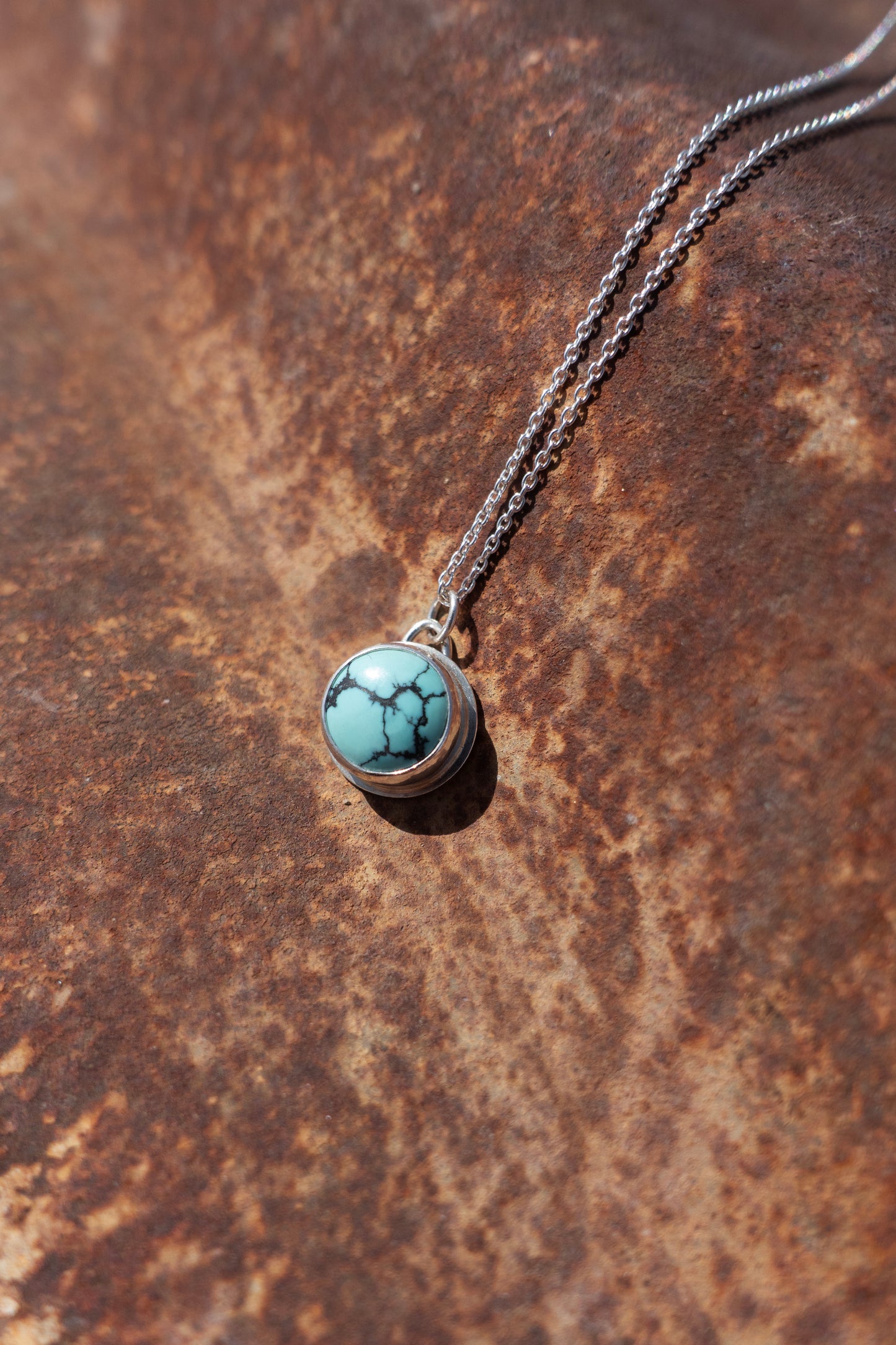 Tiny Turquoise Charm - 18" Necklace