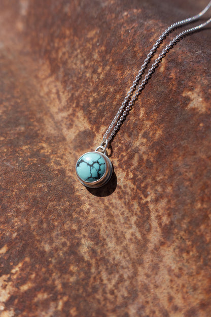 Tiny Turquoise Charm - 18" Necklace