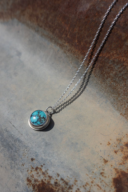 Tiny Turquoise Charm - 18" Necklace