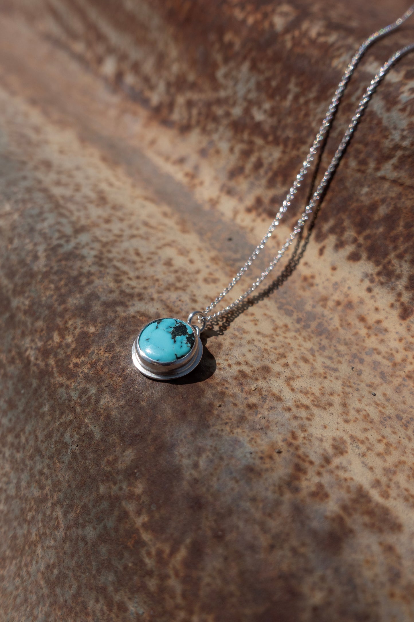 Tiny Turquoise Charm - 18" Necklace