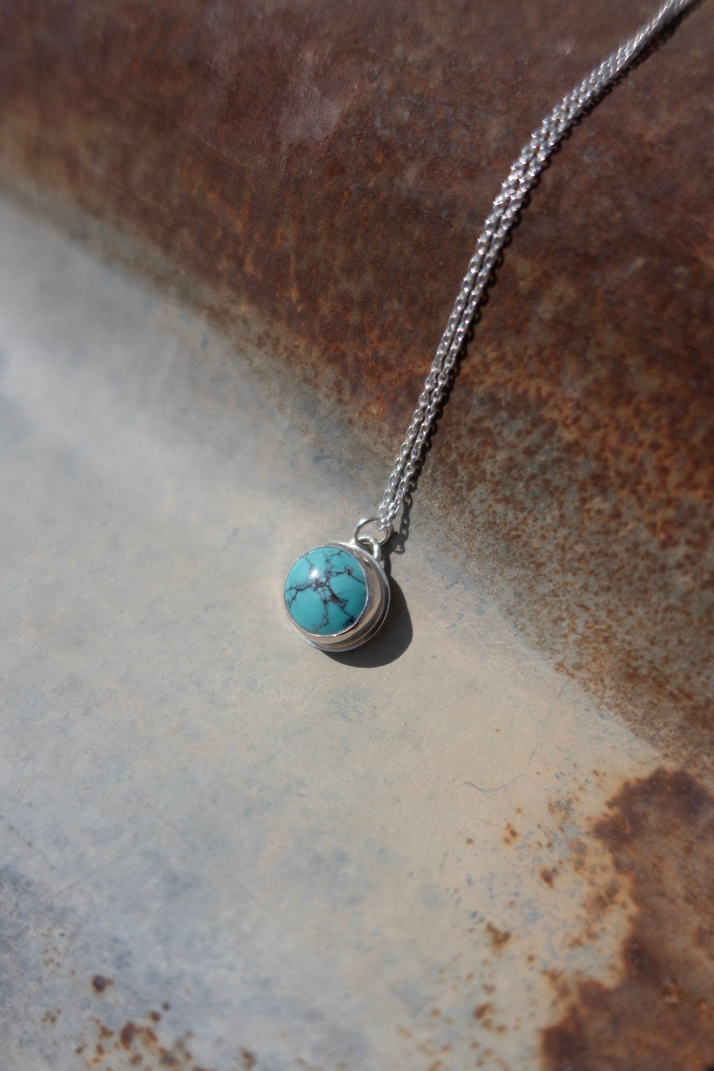 Tiny Turquoise Charm - 18" Necklace