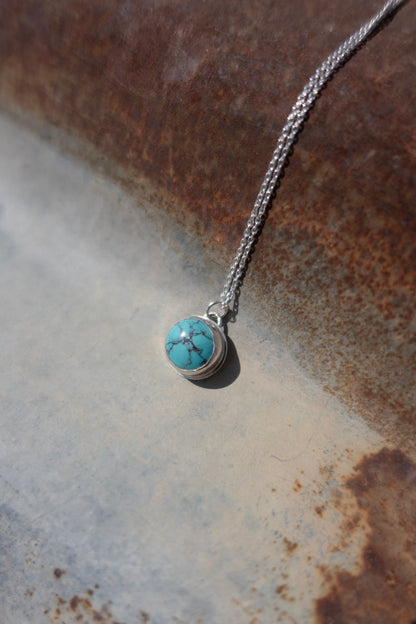Tiny Turquoise Charm - 18" Necklace