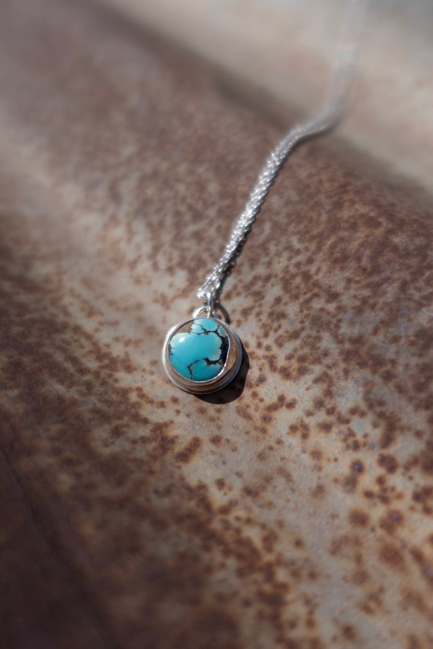 Tiny Turquoise Charm - 18" Necklace