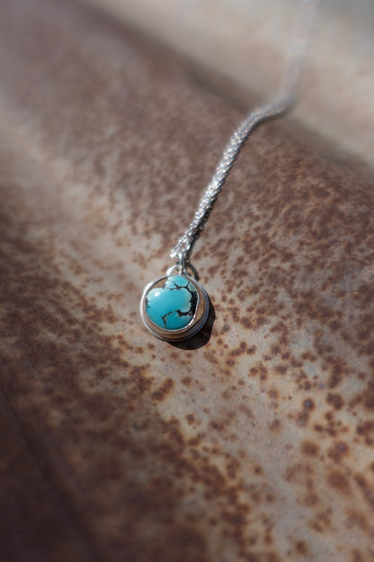 Tiny Turquoise Charm - 18" Necklace