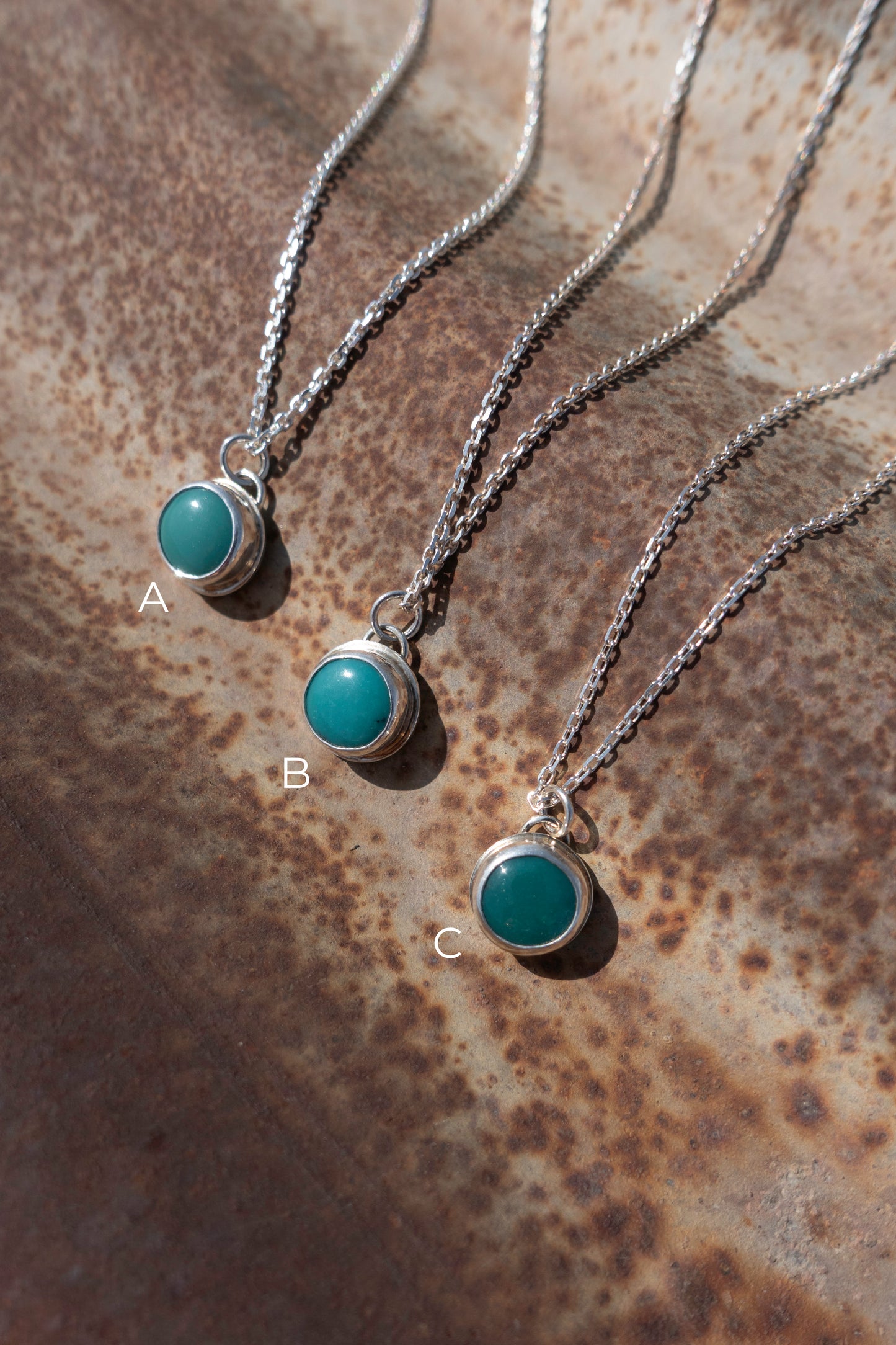 Handmade Fox Turquoise Charm - 20" Necklace