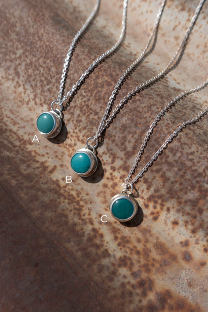 Handmade Fox Turquoise Charm - 20" Necklace