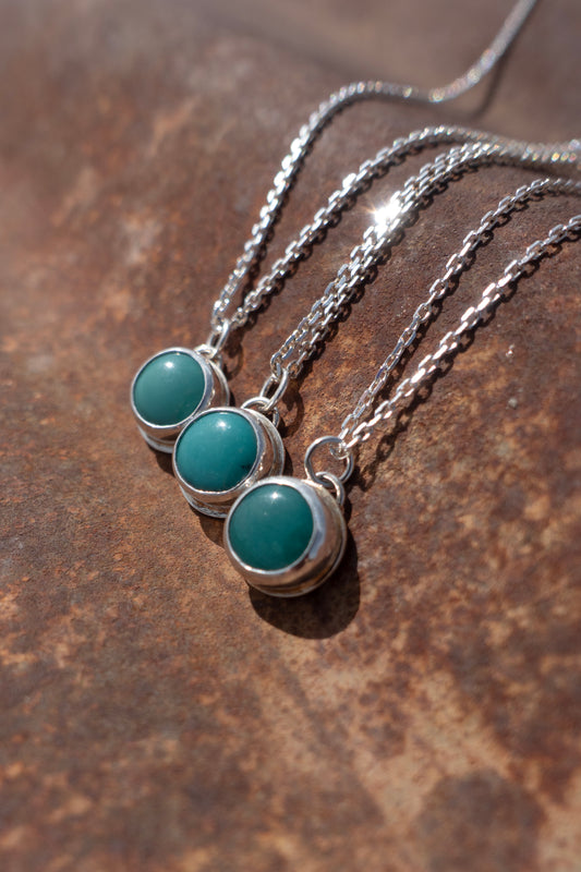Handmade Fox Turquoise Charm - 20" Necklace