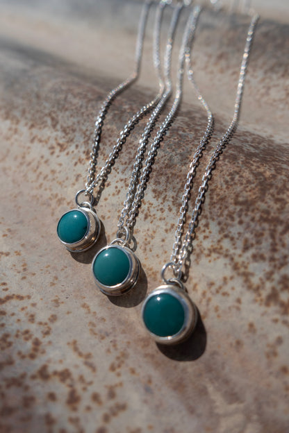 Handmade Fox Turquoise Charm - 20" Necklace