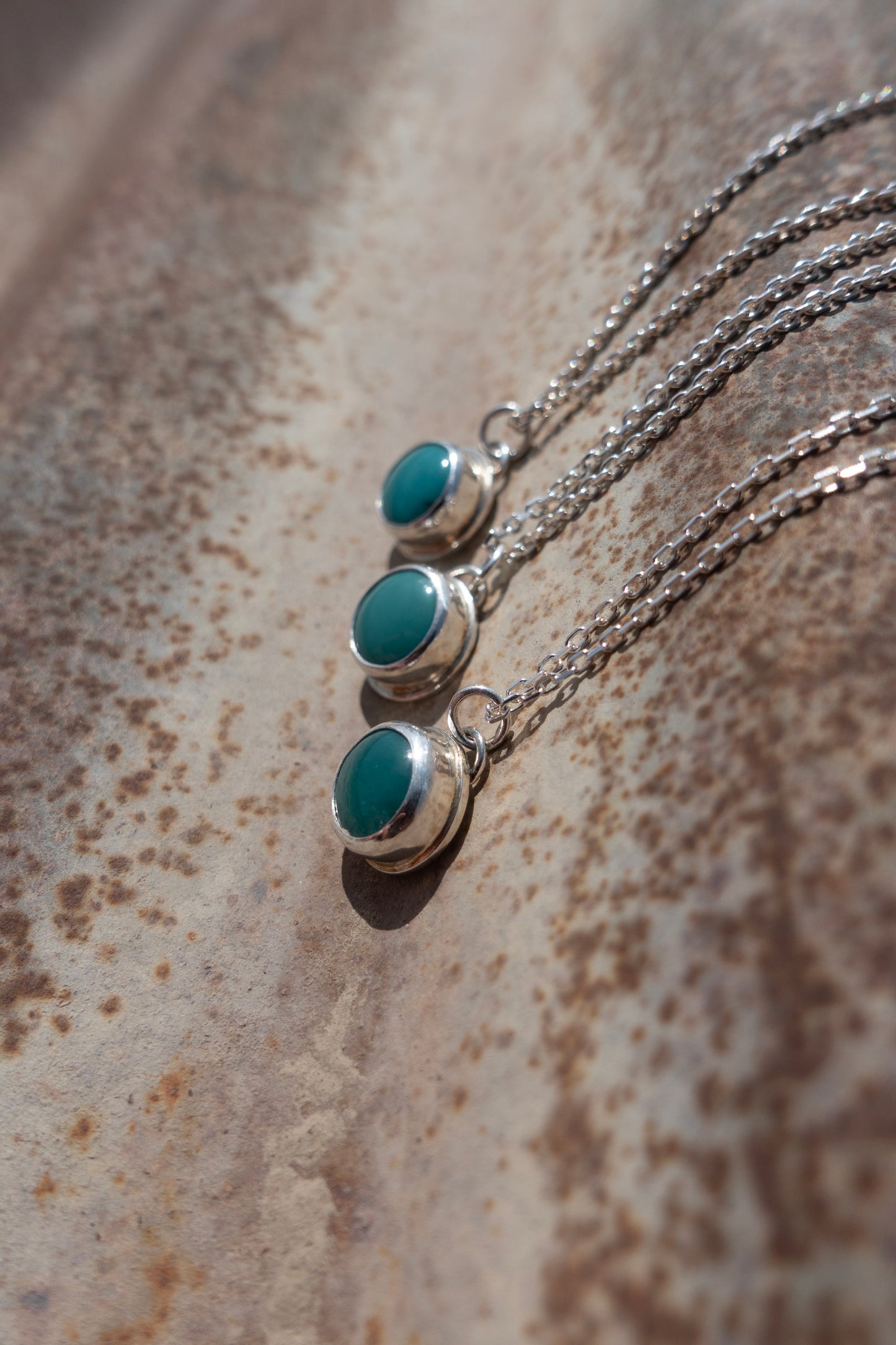 Handmade Fox Turquoise Charm - 20" Necklace