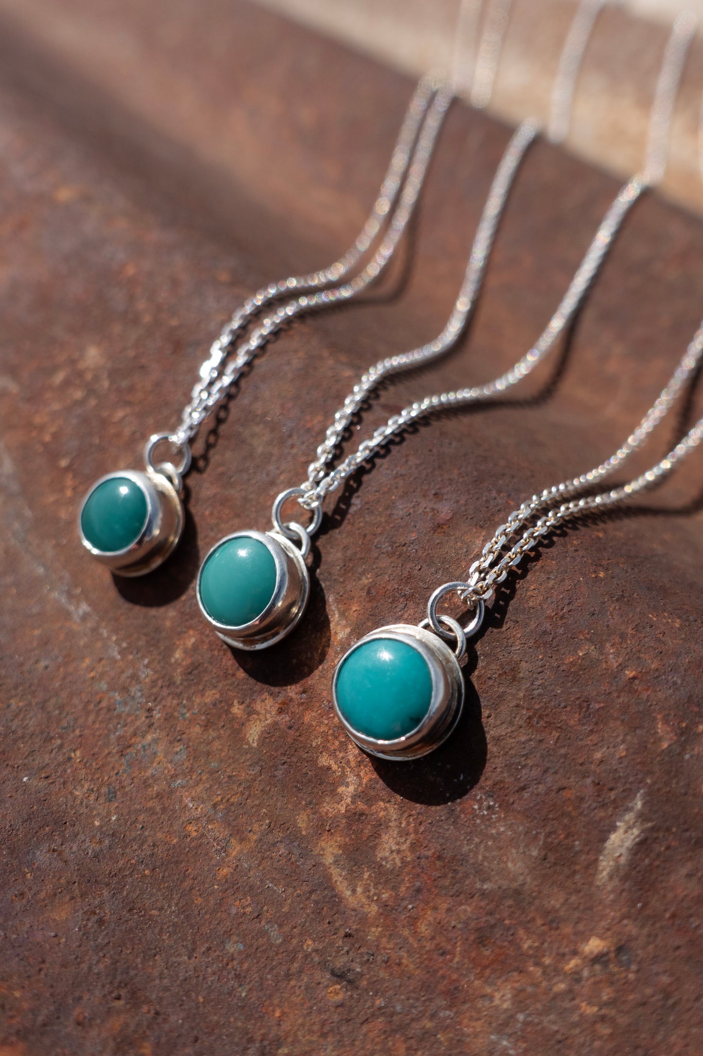 Handmade Fox Turquoise Charm - 20" Necklace