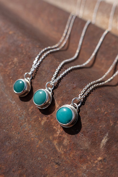 Handmade Fox Turquoise Charm - 20" Necklace