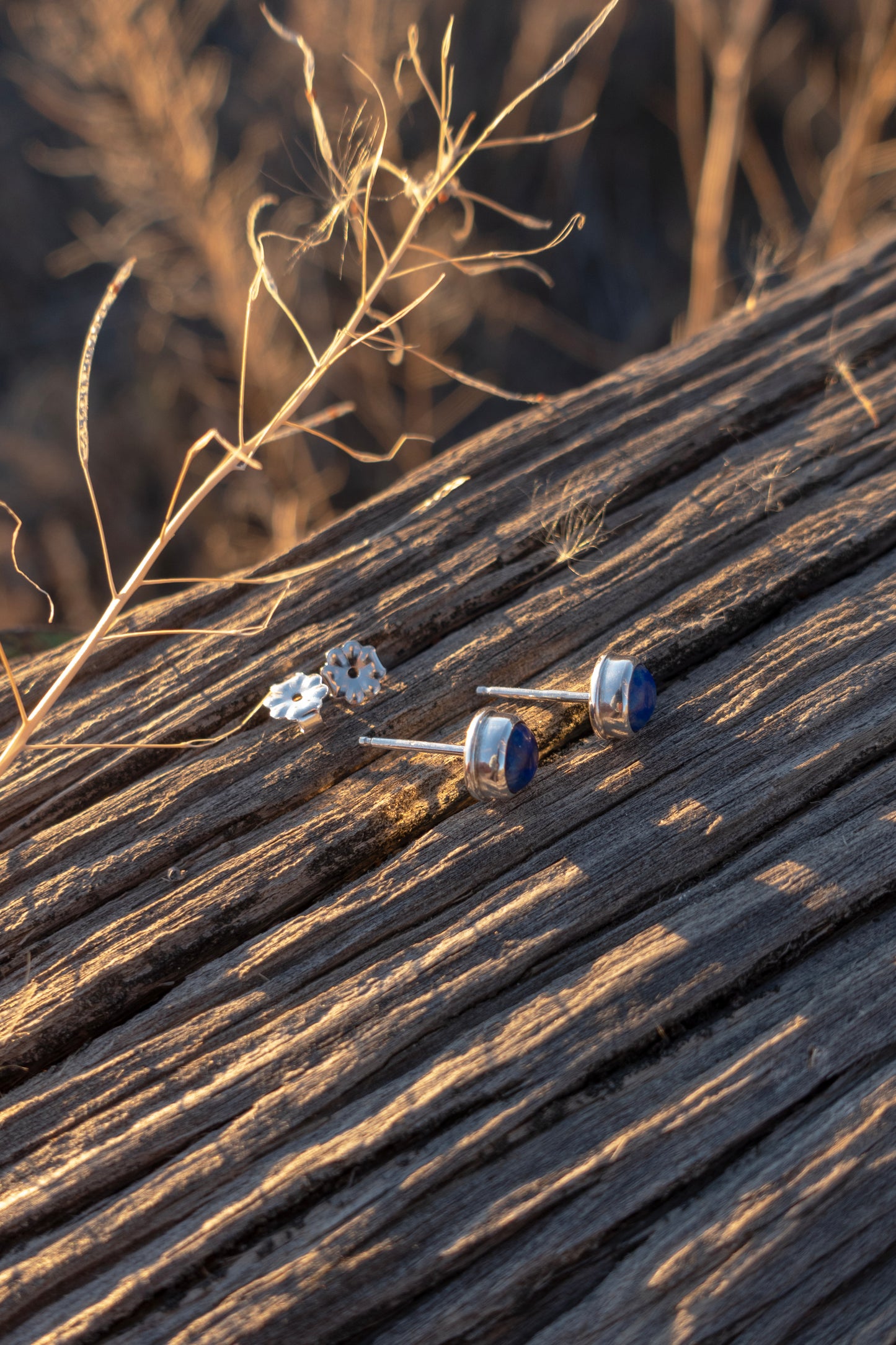 Lapis Lazuli Stud Earrings