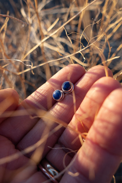 Lapis Lazuli Stud Earrings