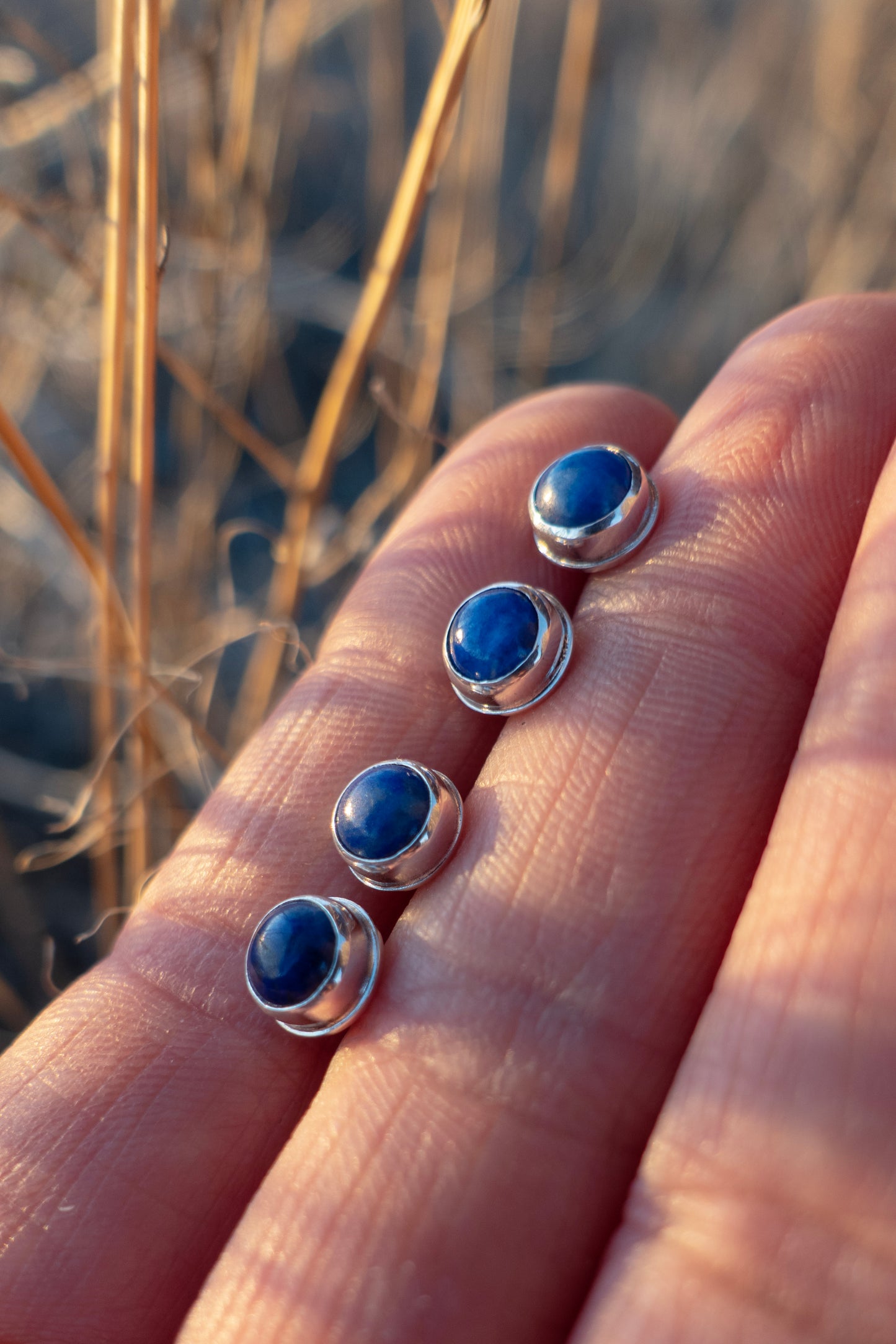 Lapis Lazuli Stud Earrings