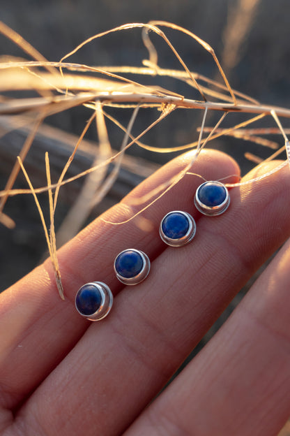 Lapis Lazuli Stud Earrings