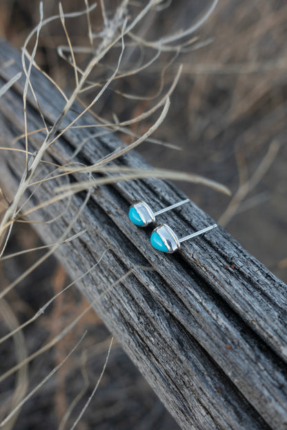 Sleeping Beauty Teardrop Stud Earrings