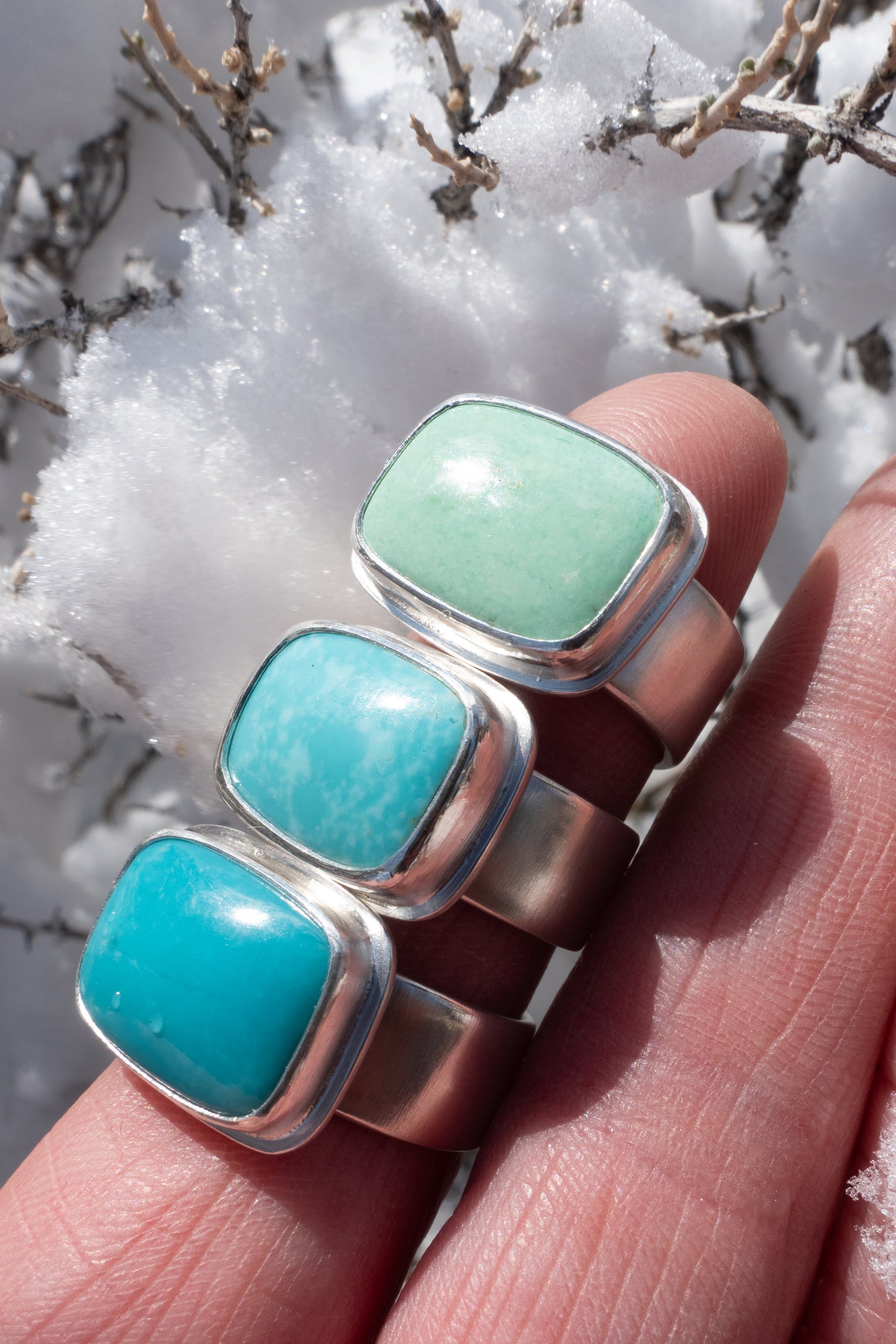 Custom Pillow Cut Cabochon Rings