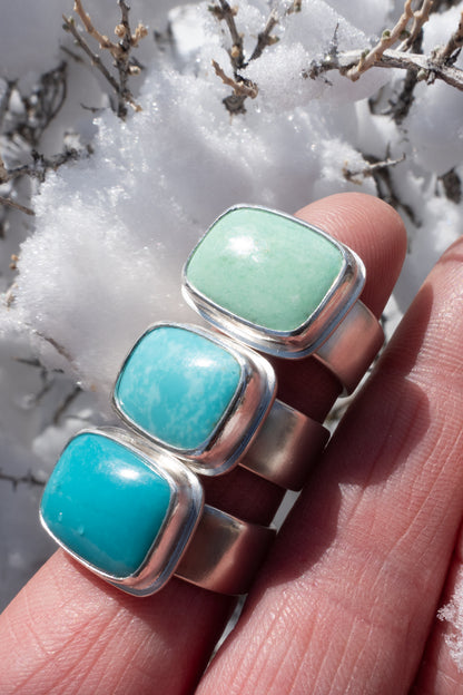 Custom Pillow Cut Cabochon Rings