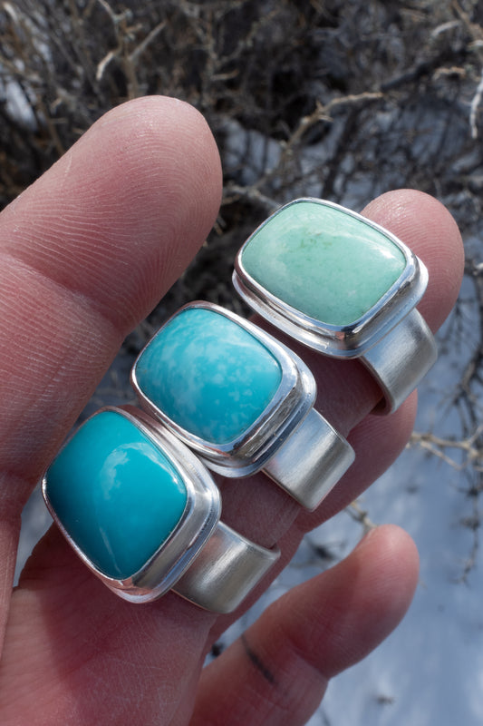 Custom Pillow Cut Cabochon Rings