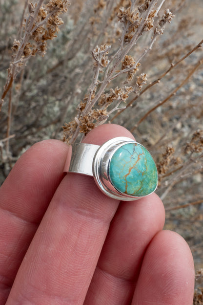 Freeform Turquoise Stout Ring Size 7