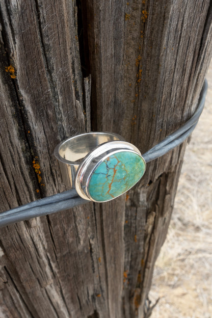 Freeform Turquoise Stout Ring Size 7